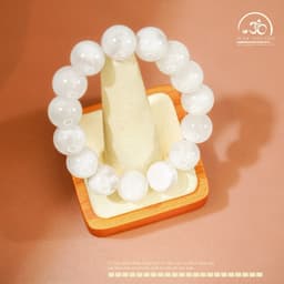 Ngọc Đan Tâm - Vòng Tay Thạch Anh Hoa Tuyết 12mm 5A - Mệnh Kim & Mệnh Thuỷ 6