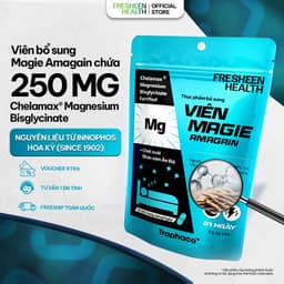 Viên bổ sung Magie AMAGAIN sử dụng Chelamax® Magie Bisglycinate (Mỹ) - phân phối bởi Fresheen Healthh 1