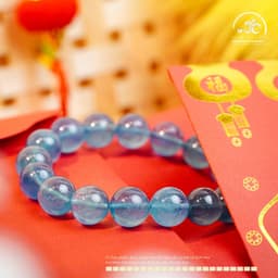 Ngọc Đan Tâm - Vòng Tay Đá Aquamarine 13mm 8A VIP - Mệnh Thuỷ & Mệnh Mộc 5