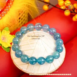 Ngọc Đan Tâm - Vòng Tay Đá Aquamarine 13mm 8A VIP - Mệnh Thuỷ & Mệnh Mộc 2