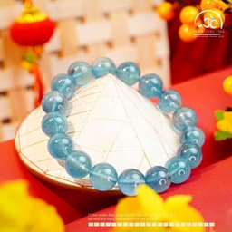 Ngọc Đan Tâm - Vòng Tay Đá Aquamarine 13mm 8A VIP - Mệnh Thuỷ & Mệnh Mộc 3