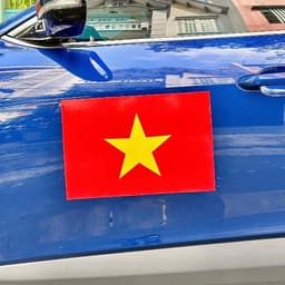 [SGP] Decal Nam Châm Cờ Việt Nam Đế Trắng Cao Cấp Chống Trầy, Trang Trí Ô Tô (60x40cm) 3