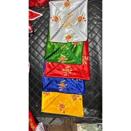 1 bộ khăn tay hầu đồng 5 cái 5 mầu dâng rựu dâng trà, hàng thêu 3D cao cấp 8