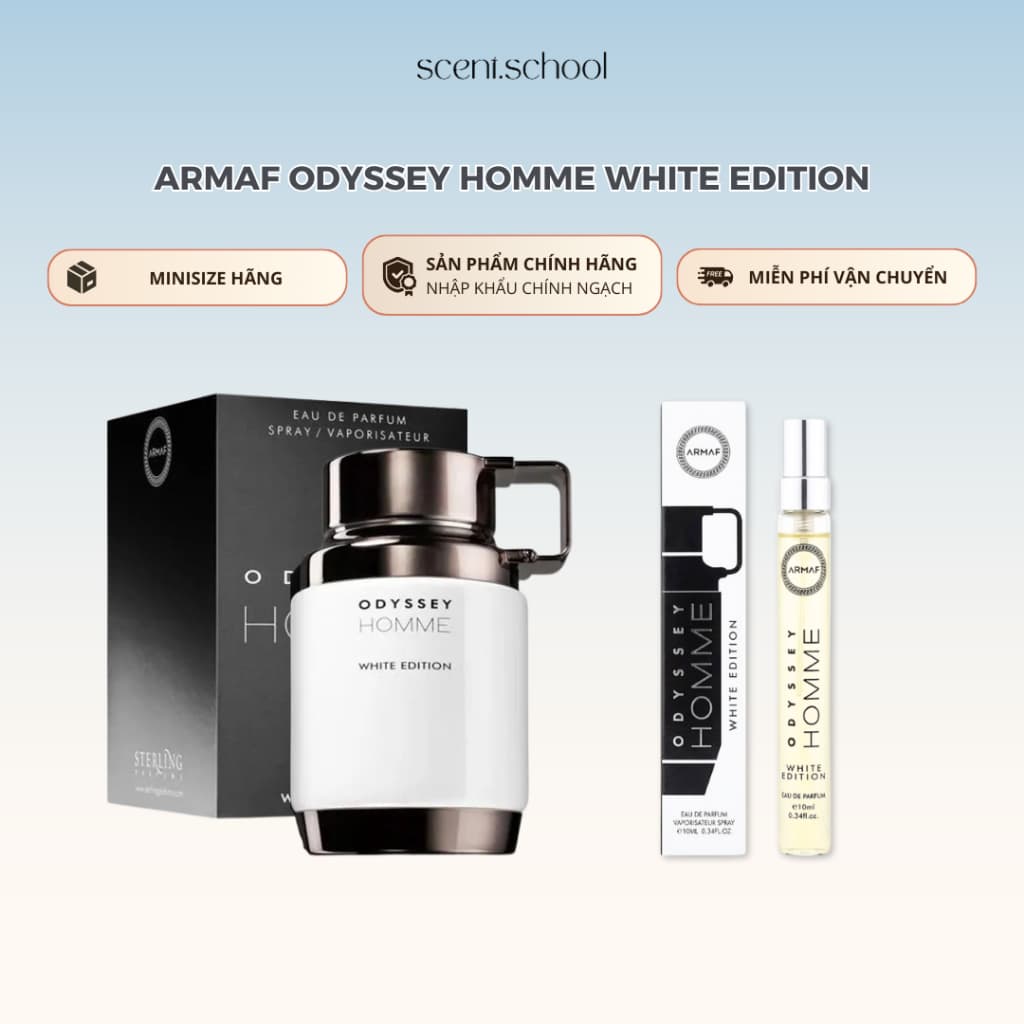 Mini 10ml | ARMAF Odyssey Homme White Edition | Nước hoa Nam | Scent.school Perfume