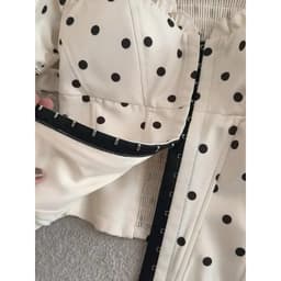 (Mút+Gọng) Áo Chấm Bi Cổ Vuông Tay Phồng Ôm Eo Croset Mắc Gài Tôn Dáng Sang Trọng Ananclothing 7