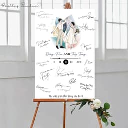Bảng Ký Tên Cổng Cưới Welcome, Bảng Chào Cổng - Bảng Ký Tên Để Cổng Đám Cưới Ý Nghĩa 4