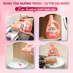 [MUA 1 CAN TẶNG 1 CAN] Nước Giặt TopGia Vườn Ngọt Ngào Dịu Nhẹ, Sạch Vết Bẩn Thơm Vượt Trội, Can 2L 8