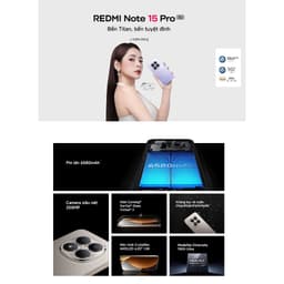 Điện Thoại Xiaomi Redmi Note 15 Pro 5G 8GB 256GB Chính Hãng BH 18 Tháng 2