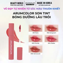 Son Tint Bóng Arumcolor Water Long Lasting Tint Dưỡng Ẩm Mềm Môi 4g 1