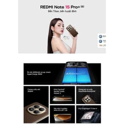 Điện Thoại Xiaomi Redmi Note 15 Pro+ 5G 12GB 256GB Chính Hãng BH 18 Tháng 2