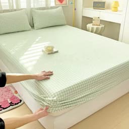 Bộ Ga Gối Cotton Đũi Xô H&L Bedding 3 Món | Drap Giường Ga Bọc Nệm + 2 Vỏ Gối | Bộ Ga Phòng Ngủ Mềm Mát  | Đủ Size 6