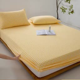 Bộ Ga Gối Cotton Đũi Xô H&L Bedding 3 Món | Drap Giường Ga Bọc Nệm + 2 Vỏ Gối | Bộ Ga Phòng Ngủ Mềm Mát  | Đủ Size 8