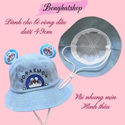 Nón bucket nón tai bèo nón vành trẻ em DOREMON/ DOREAMON cho bé trai bé gái từ 2 đến 5 tuổi 3