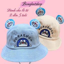 Nón bucket nón tai bèo nón vành trẻ em DOREMON/ DOREAMON cho bé trai bé gái từ 2 đến 5 tuổi 2