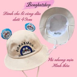 Nón bucket nón tai bèo nón vành trẻ em DOREMON/ DOREAMON cho bé trai bé gái từ 2 đến 5 tuổi 4