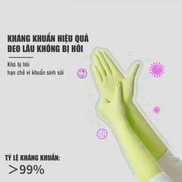 Hộp 10 đôi gang tay cao su cổ dài, không mùi kháng khuẩn 3