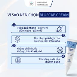 Blue Cap Cream 50g, Kem Bôi Viêm Da Cơ Địa Viêm Da Dị Ứng, Vảy Nến, Giảm Ngứa, Mẩn Đỏ, Dưỡng Ẩm, Làm Dịu Da 3