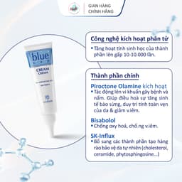 Blue Cap Cream 50g, Kem Bôi Viêm Da Cơ Địa Viêm Da Dị Ứng, Vảy Nến, Giảm Ngứa, Mẩn Đỏ, Dưỡng Ẩm, Làm Dịu Da 4