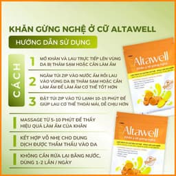 Gói Khăn y tế gừng nghệ Altawel giúp giảm thâm, mờ rạn, lấy lại vóc dáng cho phụ nữ sau sinh 2