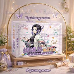 (tặng sticker) (VIỀN TRÒN) Hộp quà TRÙNG TRỤ - SHINOBU KOUCHO KIMETSU NO YABAI in hình anime quà tặng xinh xắn 3