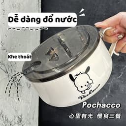 Bát Ăn Mì Inox 304 Có Tay Cầm Và Nắp Cách Nhiệt 900ml – Bát Úp Mì Chống Nóng, Tô Ăn Mì Tôm Cao Cấp Tiện Lợi 7