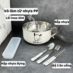 Bát Ăn Mì Inox 304 Có Tay Cầm Và Nắp Cách Nhiệt 900ml – Bát Úp Mì Chống Nóng, Tô Ăn Mì Tôm Cao Cấp Tiện Lợi 6