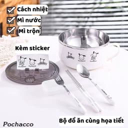 Bát Ăn Mì Inox 304 Có Tay Cầm Và Nắp Cách Nhiệt 900ml – Bát Úp Mì Chống Nóng, Tô Ăn Mì Tôm Cao Cấp Tiện Lợi 4
