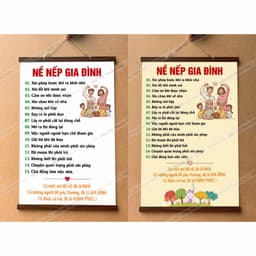 Tranh chữ Nề Nếp Gia Đình treo tường nẹp gỗ 40x60cm bằng vải phủ bóng cao cấp dày dặn 1
