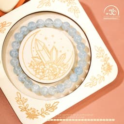 Ngọc Đan Tâm - Vòng Tay Đá Aquamarine 7mm 3A - Mệnh Thuỷ & Mệnh Mộc 4
