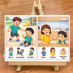 Thẻ Flash EVON BABY dạy bé tập nói -  THỂ HIỆN NHU CẦU 4
