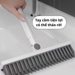 Cây Chà Sàn Nhà Tắm, Chổi Chà Sàn Và Gạt Nước Đa Năng 2 Trong 1, Chổi Cọ Nhà Vệ Sinh Dài 100cm EzHome 7