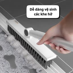 Cây Chà Sàn Nhà Tắm, Chổi Chà Sàn Và Gạt Nước Đa Năng 2 Trong 1, Chổi Cọ Nhà Vệ Sinh Dài 100cm EzHome 5