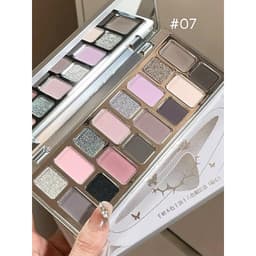[QIANYAN] Bảng Phấn Mắt Cheeryep QIANYAN Natural Color Starring 16 Ô Đa Dạng Tone Nhũ Lì Bám Phấn 5