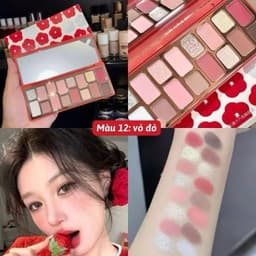 [QIANYAN] Bảng Phấn Mắt Cheeryep QIANYAN Natural Color Starring 16 Ô Đa Dạng Tone Nhũ Lì Bám Phấn 7