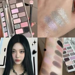[QIANYAN] Bảng Phấn Mắt Cheeryep QIANYAN Natural Color Starring 16 Ô Đa Dạng Tone Nhũ Lì Bám Phấn 8