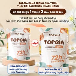 Nước Giặt Xả TOPGIA 2L Hương Huyền Diệu Đánh Bay Vết Bẩn Lưu Hương Thơm Lâu 72H Bảo Vệ Sợi Vải 2