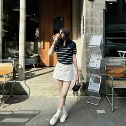 (ẢNH OLDSCHOOL) Chân váy KAKI MỀM dáng ngắn chữ A kèm quần trong cho nữ m506 3