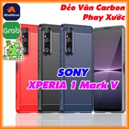 Ốp Lưng SONY XPERIA 1 V (X1 Mark 5) Vân 3D Carbon Phay Xước Chống Sốc 1