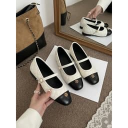 Giày Búp Bê Mary Jane– Giày Bệt Nữ Công Sở Đính Hoa Trà Da Quả Trám Sang Xịn Dễ Phối Đồ Cực Xinh-N0006 - Teemo 2
