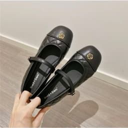 Giày Búp Bê Mary Jane– Giày Bệt Nữ Công Sở Đính Hoa Trà Da Quả Trám Sang Xịn Dễ Phối Đồ Cực Xinh-N0006 - Teemo 5