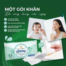 KHĂN ƯỚT KLEENEX TỰ PHÂN HỦY CHÍNH HÃNG 5