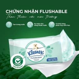 KHĂN ƯỚT KLEENEX TỰ PHÂN HỦY CHÍNH HÃNG 1