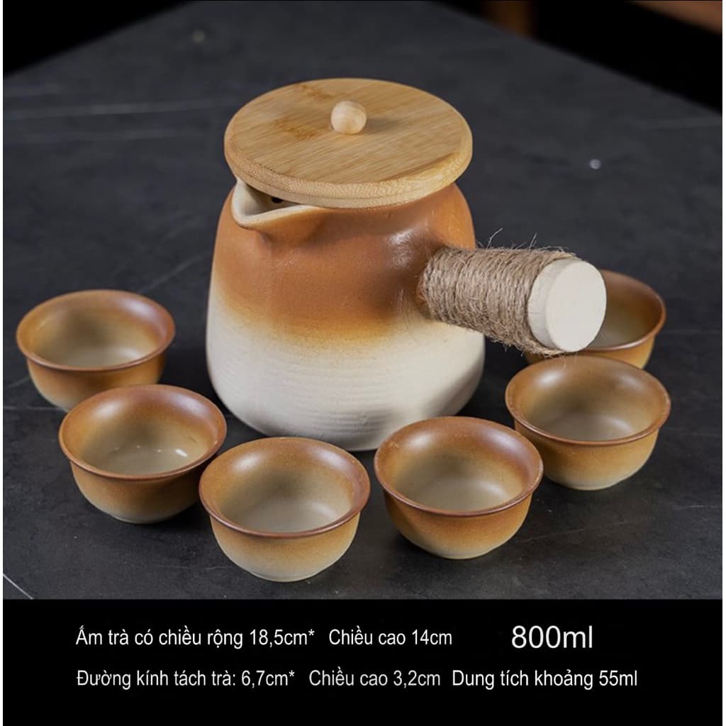 Ấm trà đất nung pha trà sữa Vân Nam hottrend 2023 dung tích 500ml