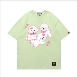 Áo Thun 3181 Phom Rộng HY KOREA Vải Cotton 65/35 Co giãn Phù Hợp Nam Nữ Từ 35 Tới 80kg 5