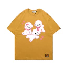Áo Thun 3181 Phom Rộng HY KOREA Vải Cotton 65/35 Co giãn Phù Hợp Nam Nữ Từ 35 Tới 80kg 6