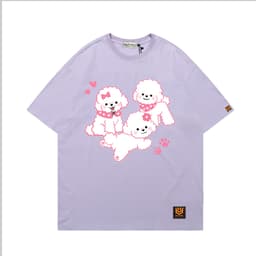 Áo Thun 3181 Phom Rộng HY KOREA Vải Cotton 65/35 Co giãn Phù Hợp Nam Nữ Từ 35 Tới 80kg 7