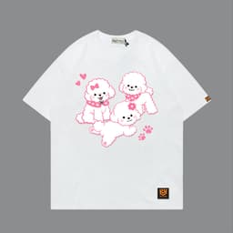 Áo Thun 3181 Phom Rộng HY KOREA Vải Cotton 65/35 Co giãn Phù Hợp Nam Nữ Từ 35 Tới 80kg 8