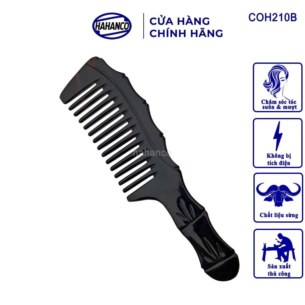 Lược Sừng Khía Thân Trúc Đủ Size Chăm Sóc Tóc Mềm Mại-XUONG MINH DUC