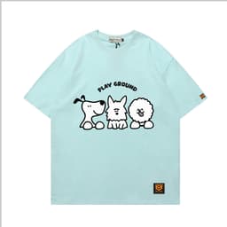 Áo Thun 3169 Phom Rộng HY KOREA Vải Cotton 65/35 Co giãn Phù Hợp Nam Nữ Từ 35 Tới 80kg 3