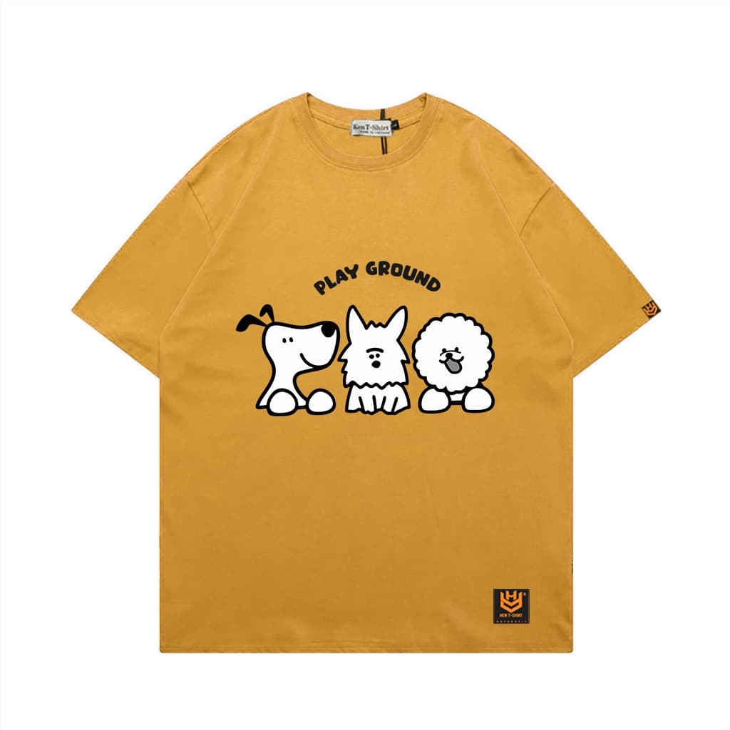 Áo Thun 3169 Phom Rộng HY KOREA Vải Cotton 65/35 Co giãn Phù Hợp Nam Nữ Từ 35 Tới 80kg